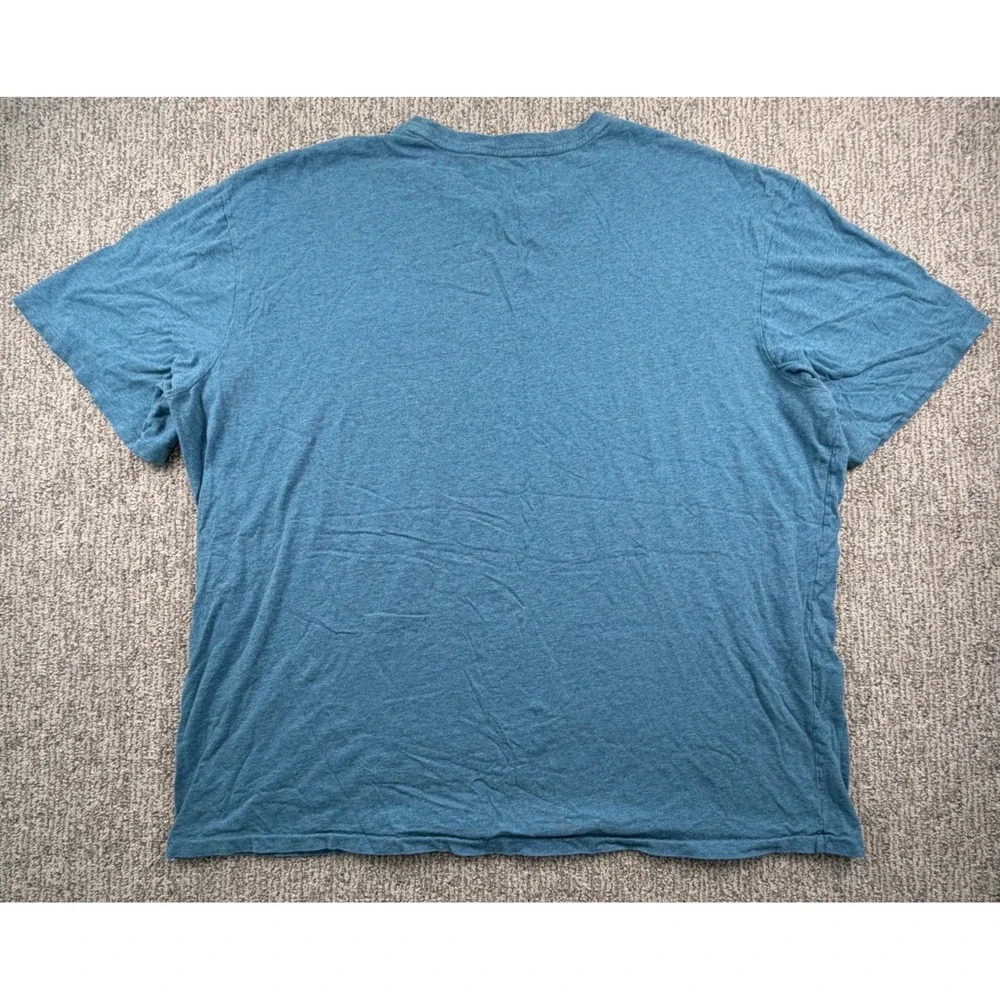 Polo Ralph Lauren T-Shirt Mens 3XLT Blue Heathered Pocket Short Sleeve Tee